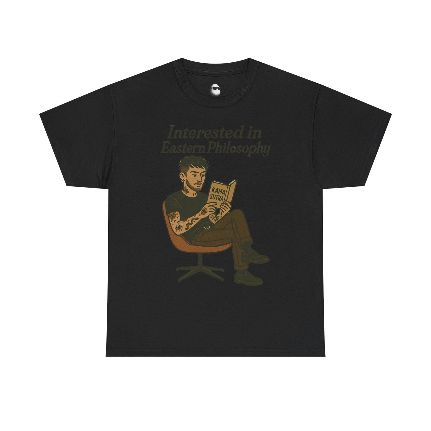 Eastern Philosophy Enthusiast – Kama Sutra Reading Tattoo Guy T-Shirt