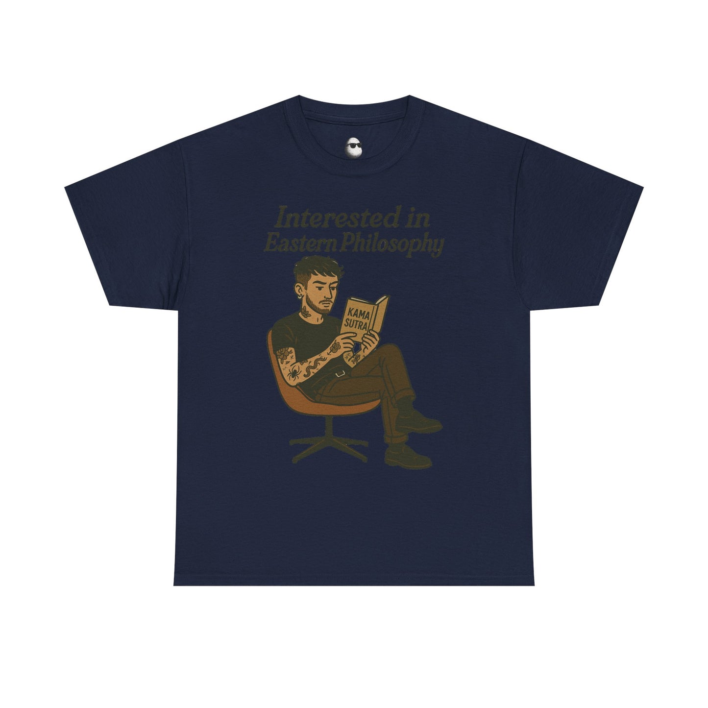 Eastern Philosophy Enthusiast – Kama Sutra Reading Tattoo Guy T-Shirt