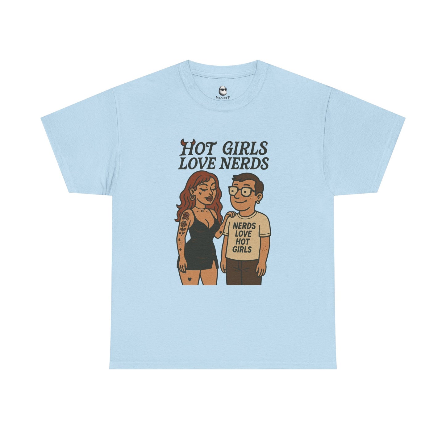 Hot Girls Love Nerds T-Shirt, Trendy Unisex Cotton Tee, Gift for Nerds, Geeky Apparel, Funny Shirt for Casual Wear, Pop Culture Clothing