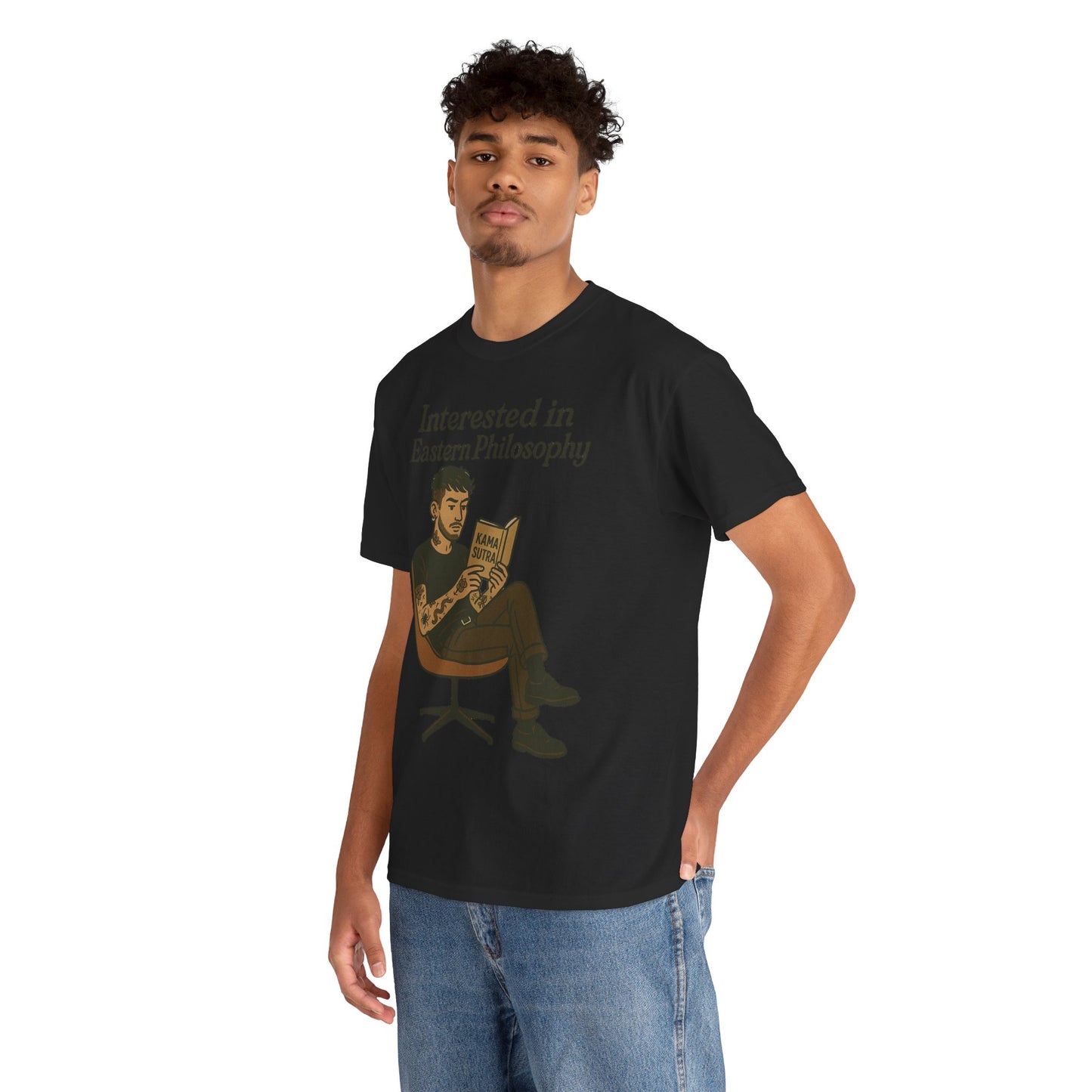 Eastern Philosophy Enthusiast – Kama Sutra Reading Tattoo Guy T-Shirt