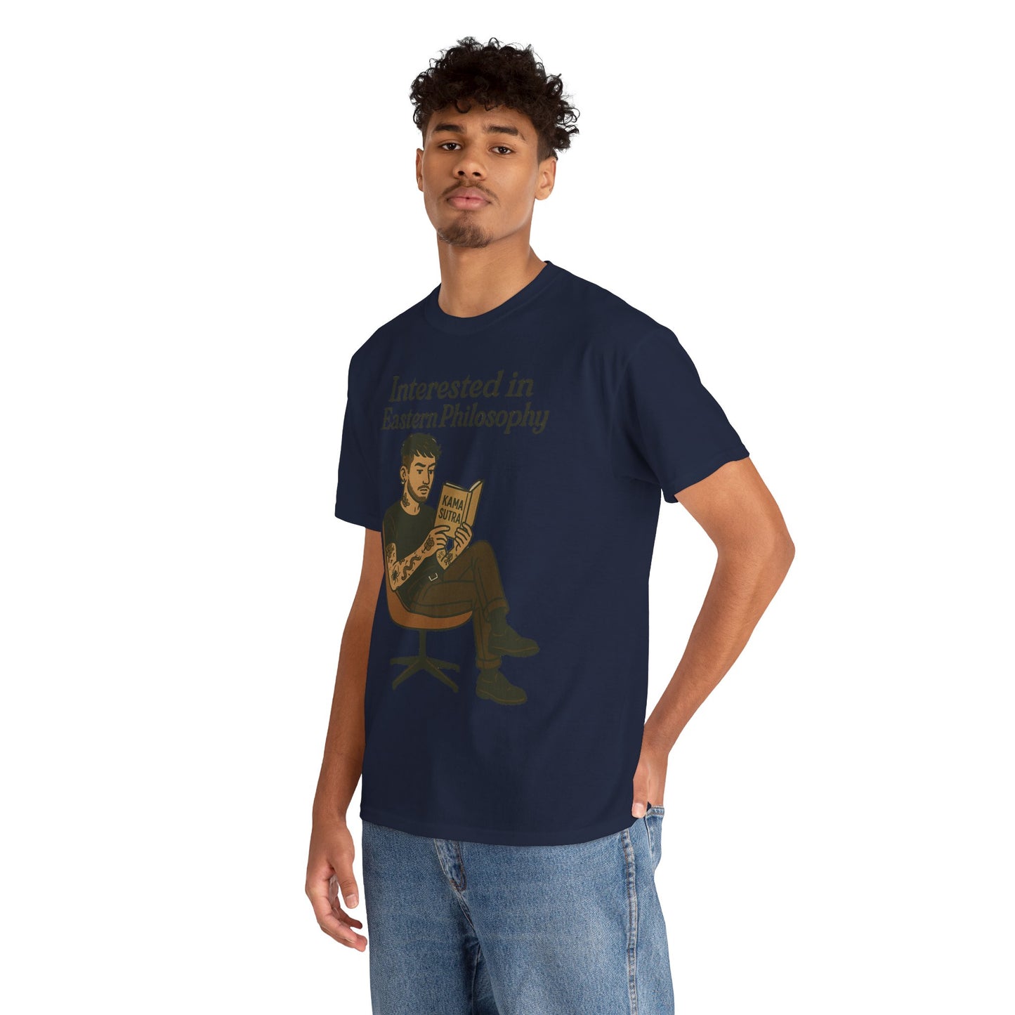 Eastern Philosophy Enthusiast – Kama Sutra Reading Tattoo Guy T-Shirt