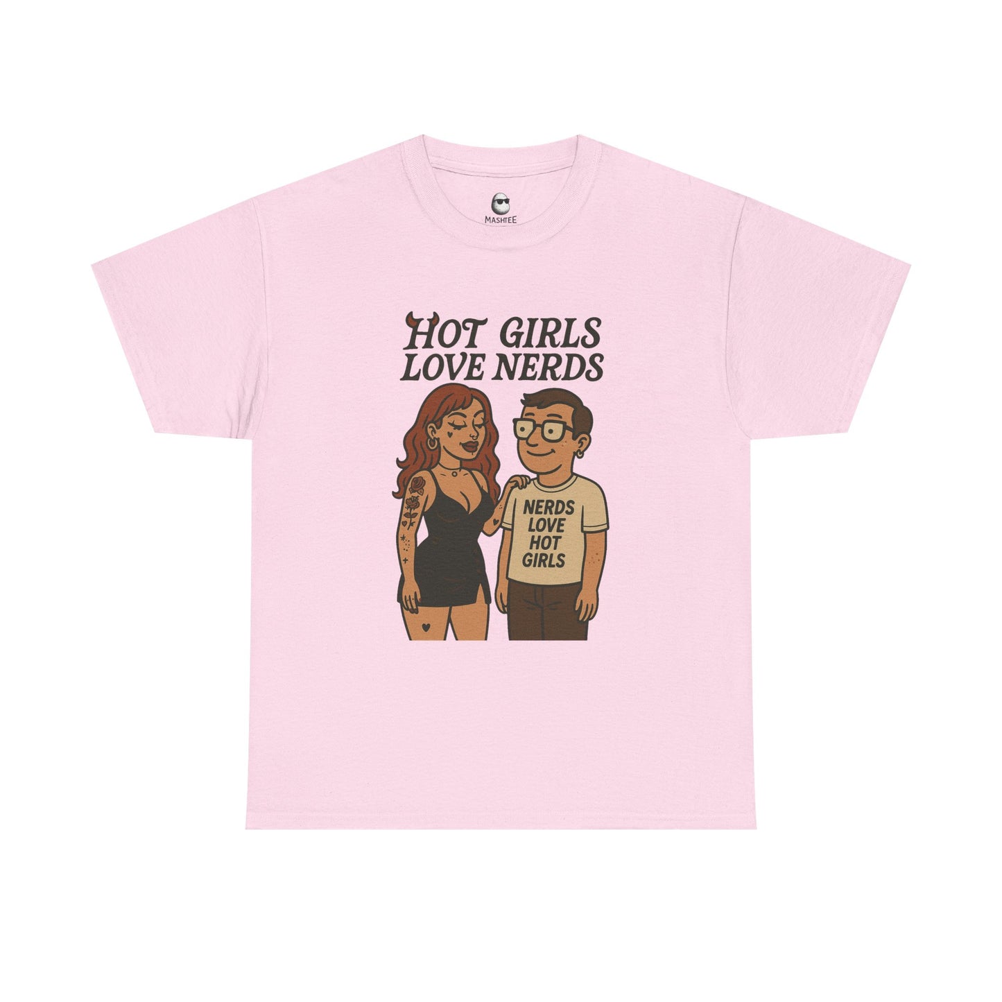 Hot Girls Love Nerds T-Shirt, Trendy Unisex Cotton Tee, Gift for Nerds, Geeky Apparel, Funny Shirt for Casual Wear, Pop Culture Clothing