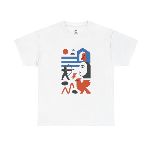 Echoes of Myth – Abstract Persian Warrior Tee
